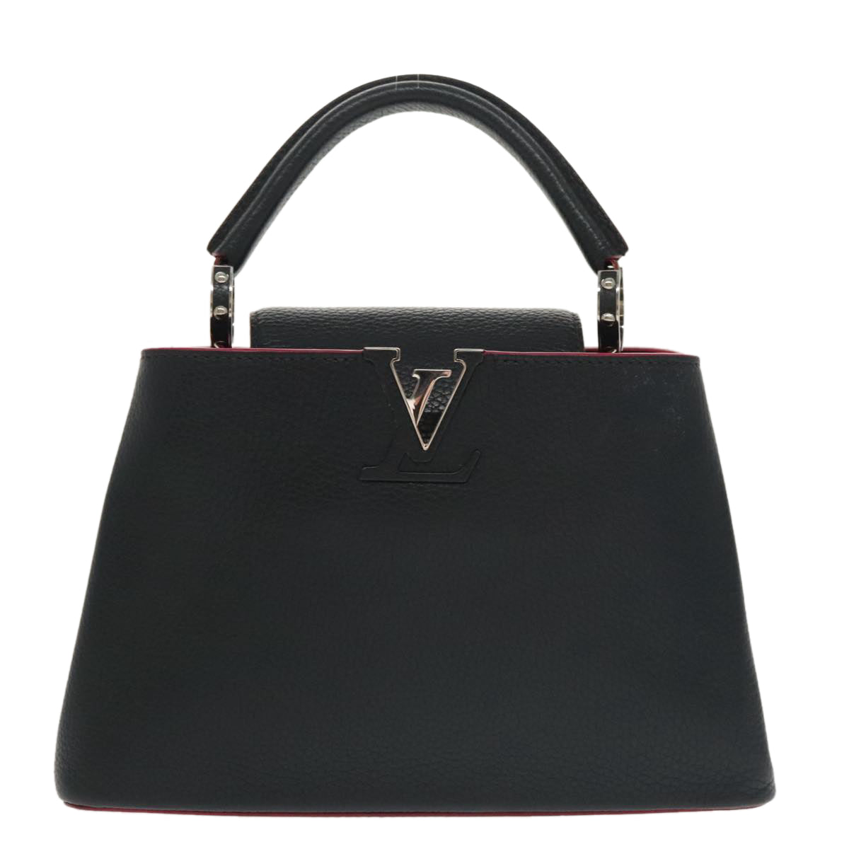 LOUIS VUITTON Parnasea Capusine BB Bag Leather 2way Black M94517 Auth 101337SAM
