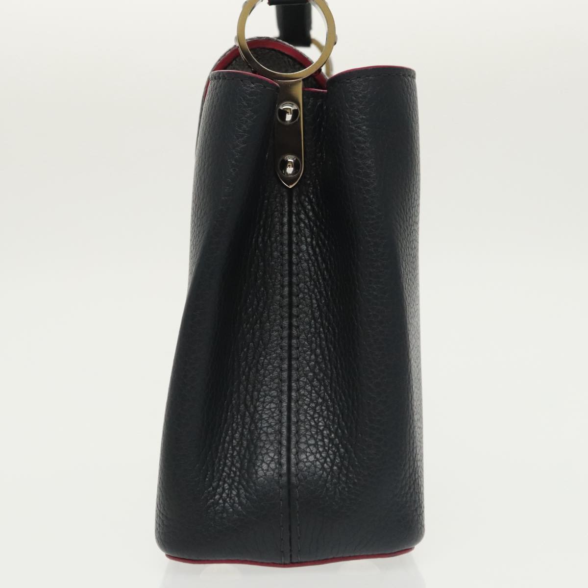 LOUIS VUITTON Parnasea Capusine BB Bag Leather 2way Black M94517 Auth 101337SAM