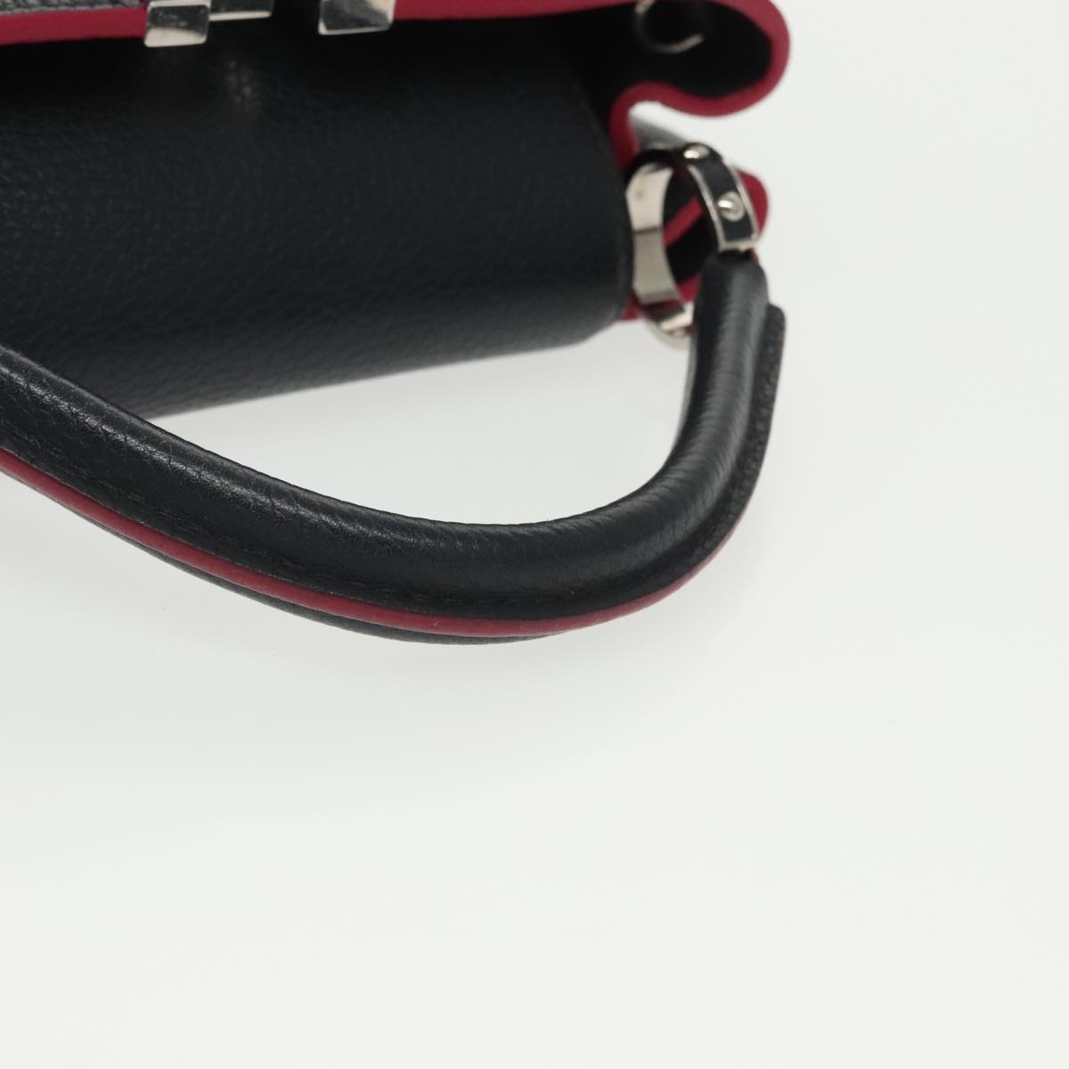 LOUIS VUITTON Parnasea Capusine BB Bag Leather 2way Black M94517 Auth 101337SAM