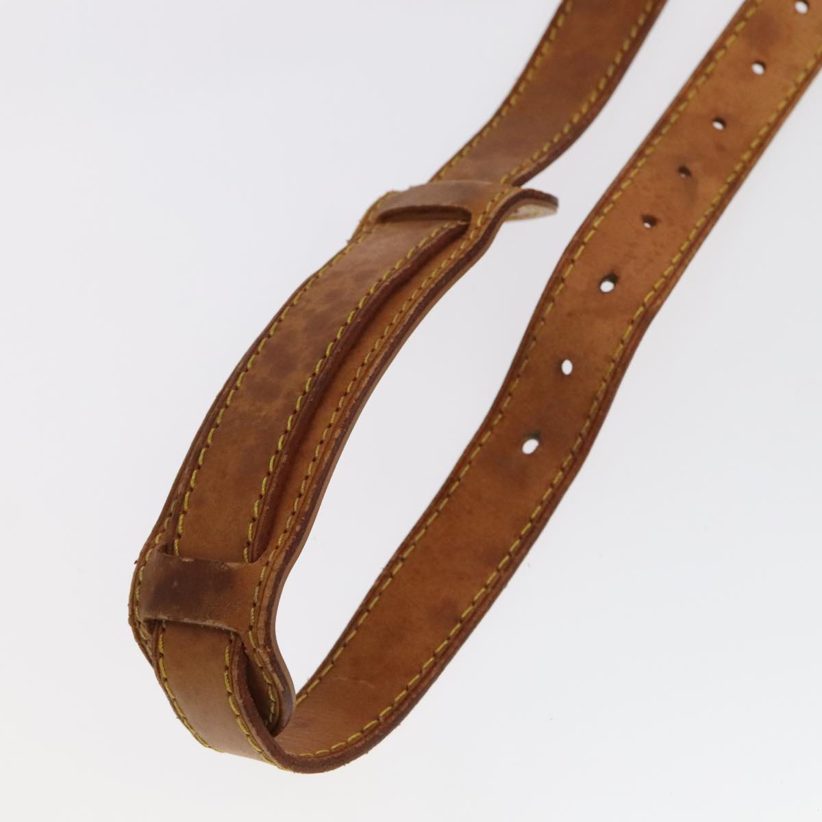 LOUIS VUITTON Adjustable Shoulder Strap Leather 36.2""""""""-43.3"""""""" Beige Auth 101366