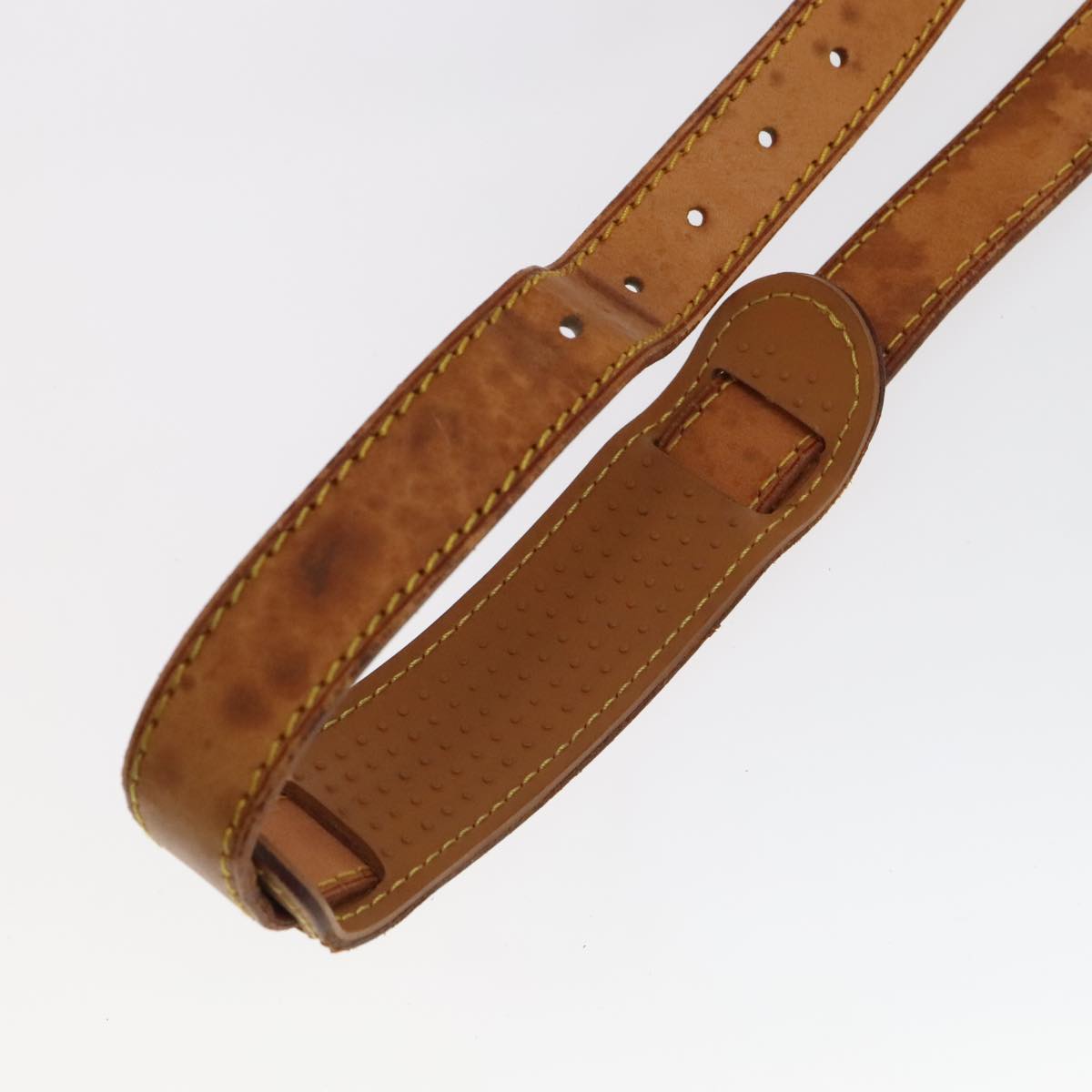 LOUIS VUITTON Adjustable Shoulder Strap Leather 36.2""""""""-43.3"""""""" Beige Auth 101366