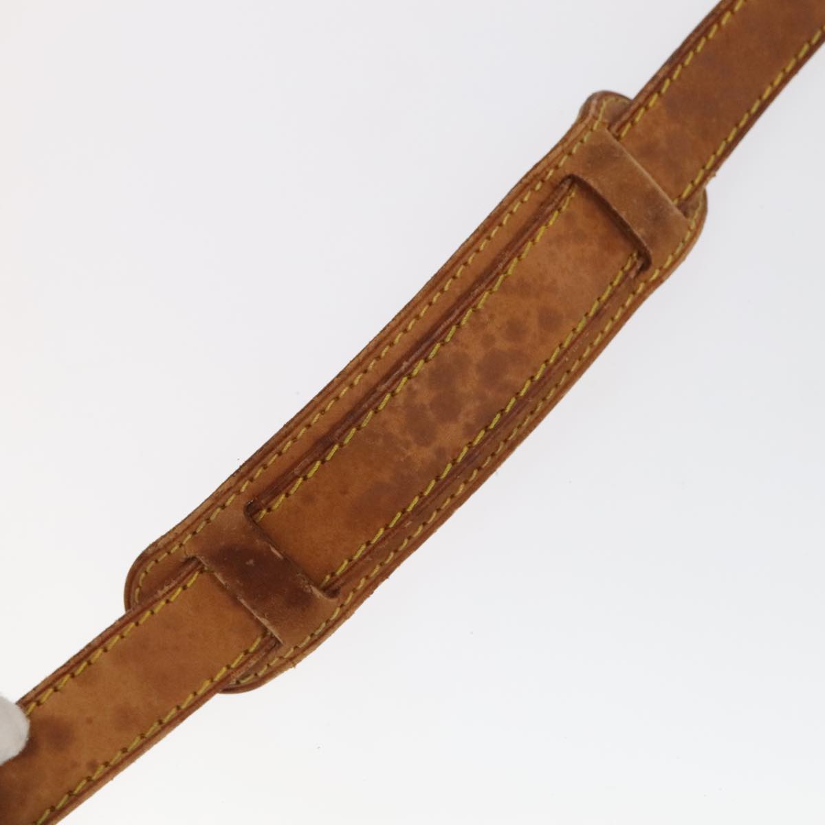 LOUIS VUITTON Adjustable Shoulder Strap Leather 36.2""""""""-43.3"""""""" Beige Auth 101366