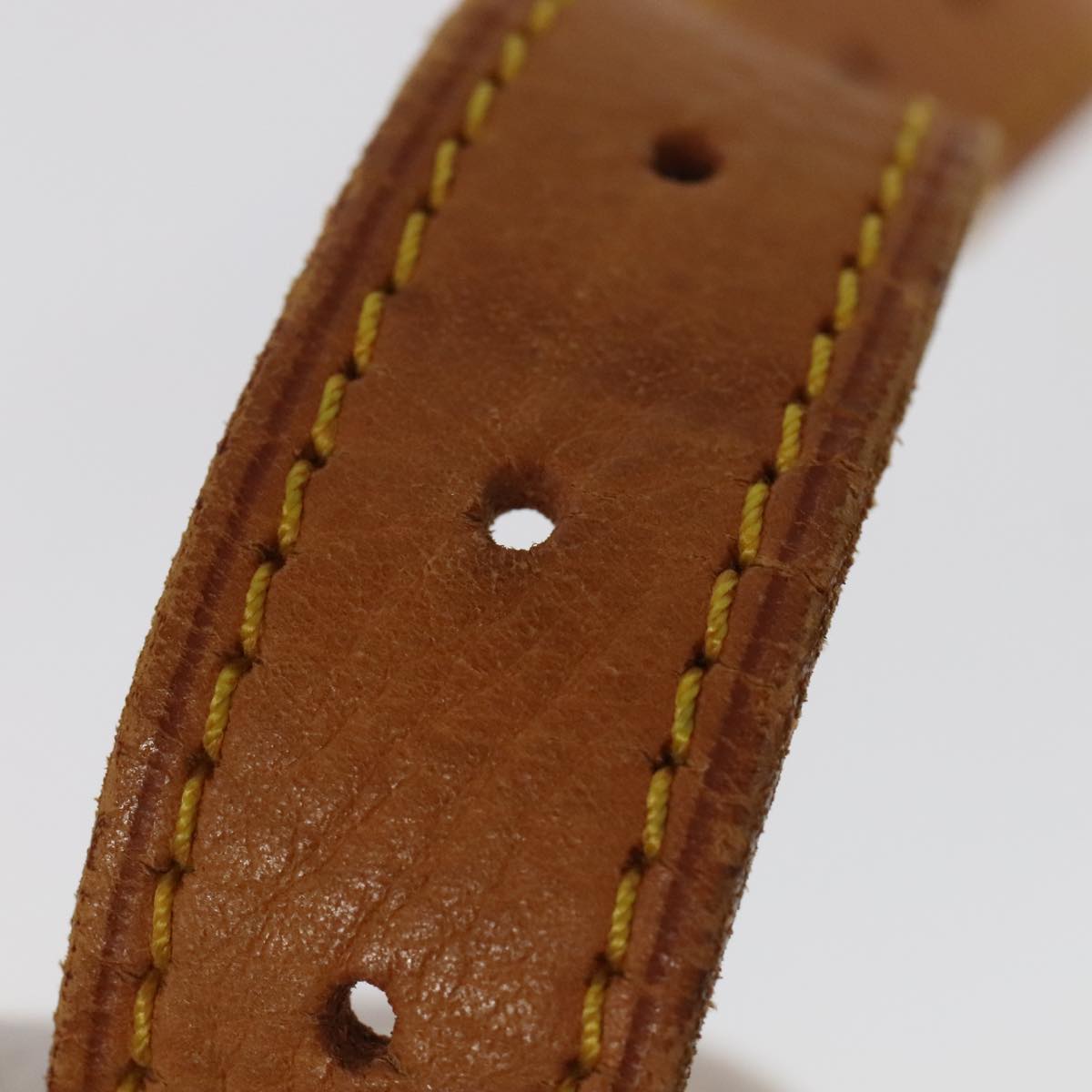 LOUIS VUITTON Adjustable Shoulder Strap Leather 36.6""""""""-43.7"""""""" Beige Auth 101375