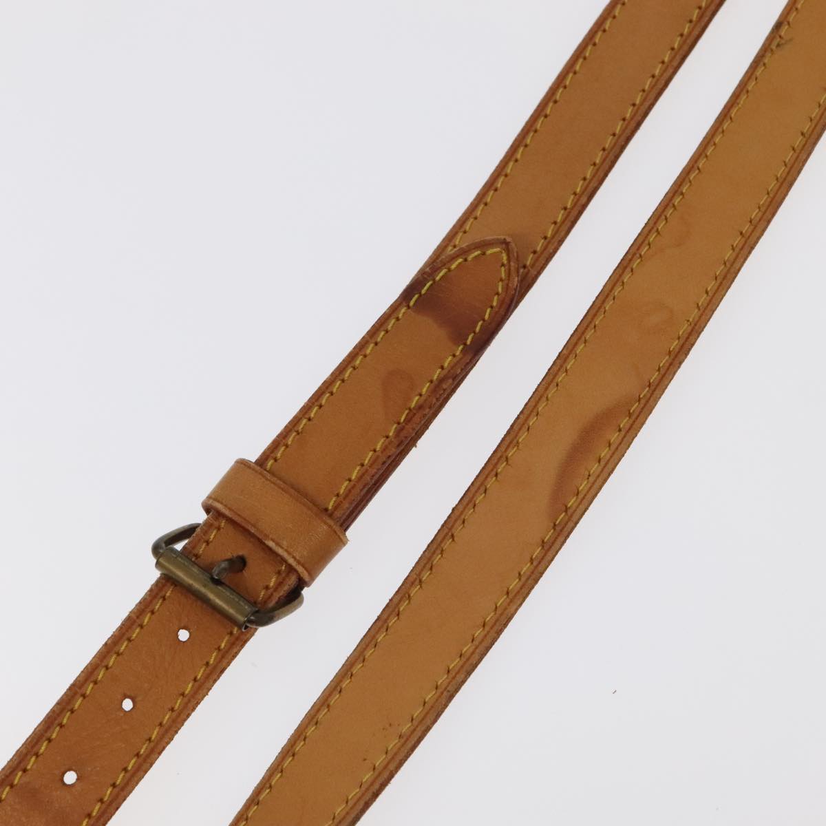 LOUIS VUITTON Adjustable Shoulder Strap Leather 36.6""""""""-43.7"""""""" Beige Auth 101375