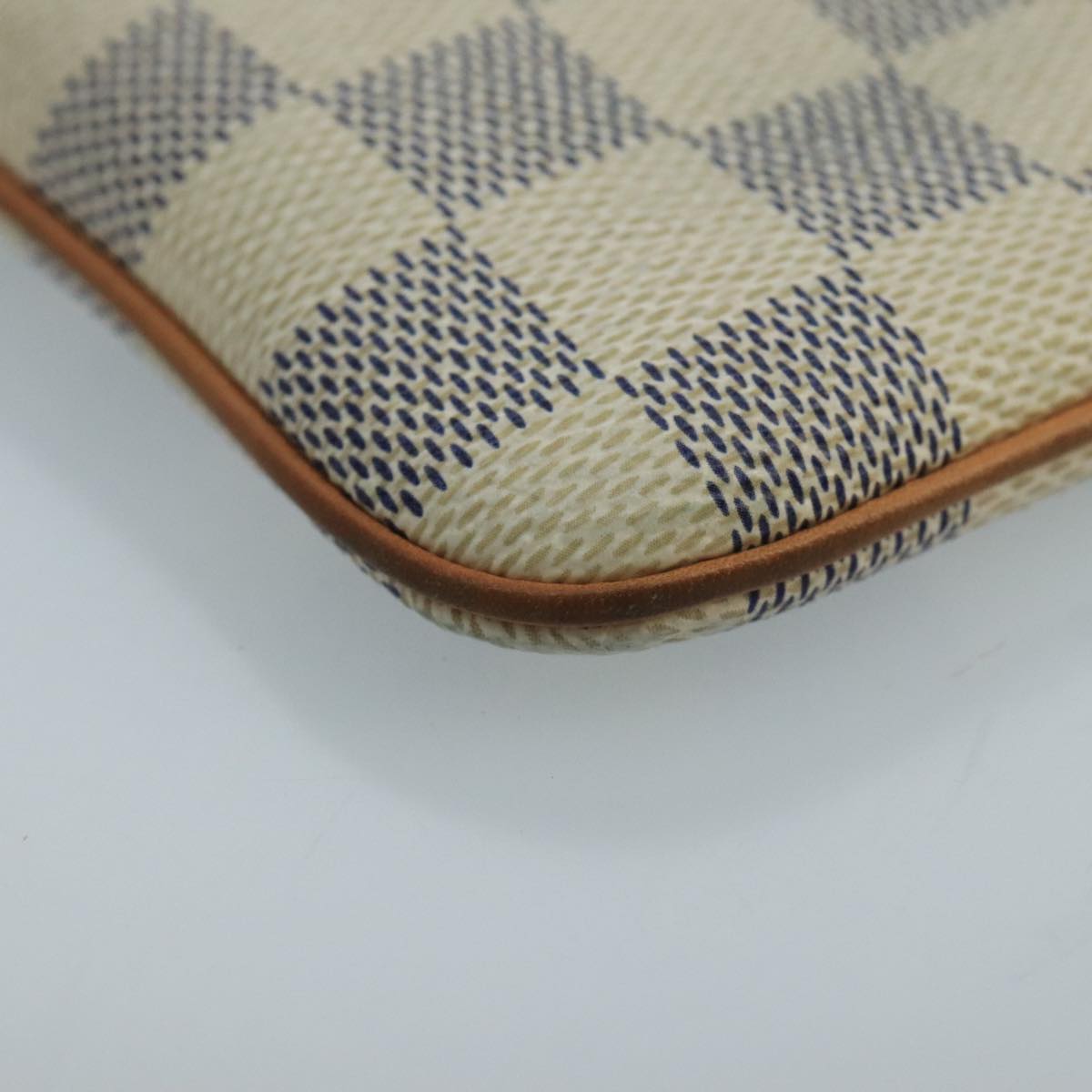 LOUIS VUITTON Damier Azur Etui Telephonne MM Cell Phone Case N60026 Auth 101411V