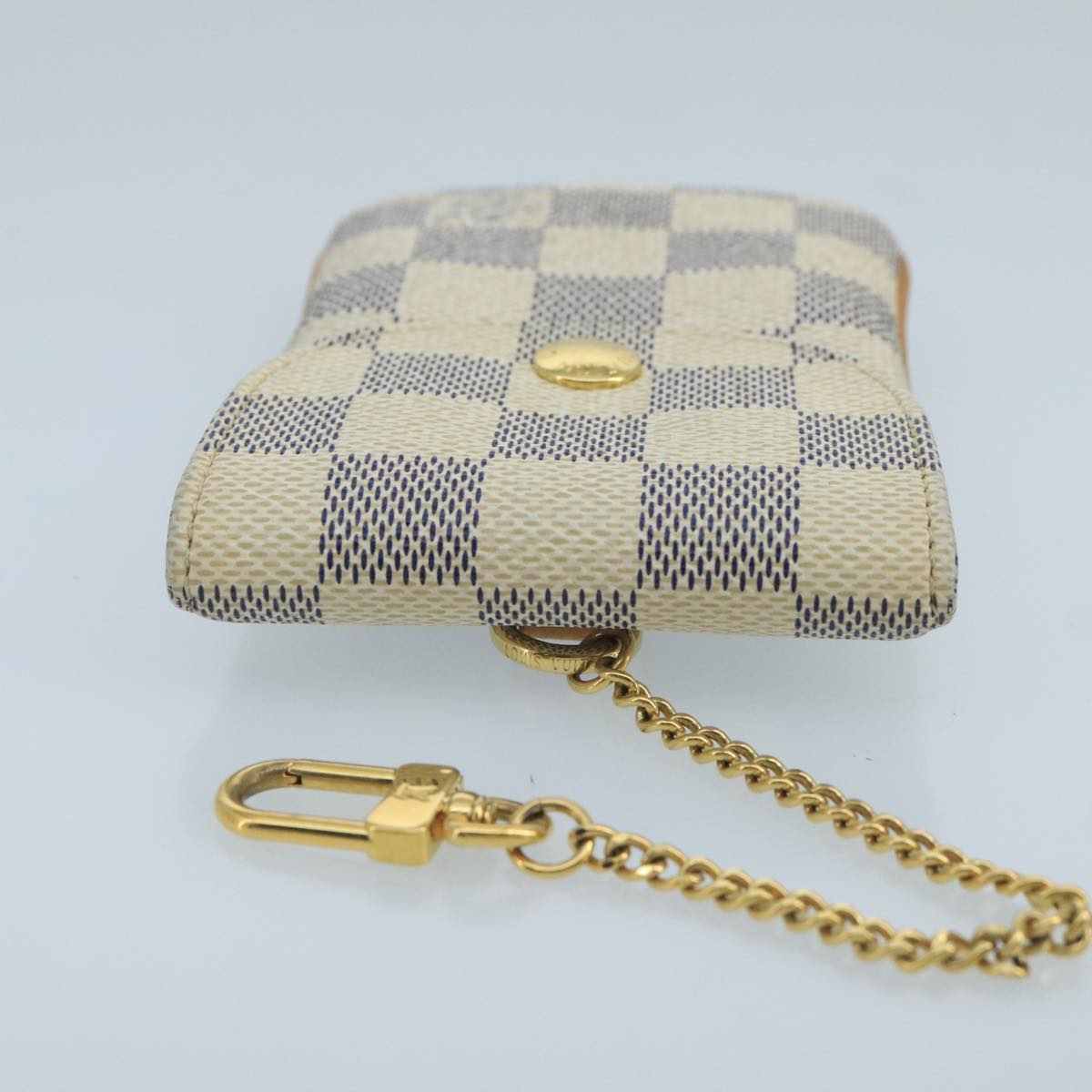 LOUIS VUITTON Damier Azur Etui Telephonne MM Cell Phone Case N60026 Auth 101411V