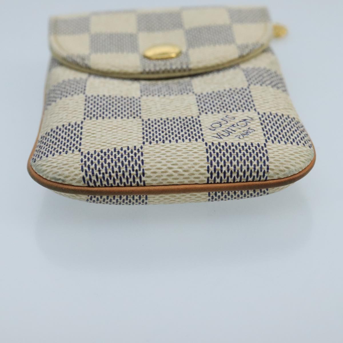 LOUIS VUITTON Damier Azur Etui Telephonne MM Cell Phone Case N60026 Auth 101411V