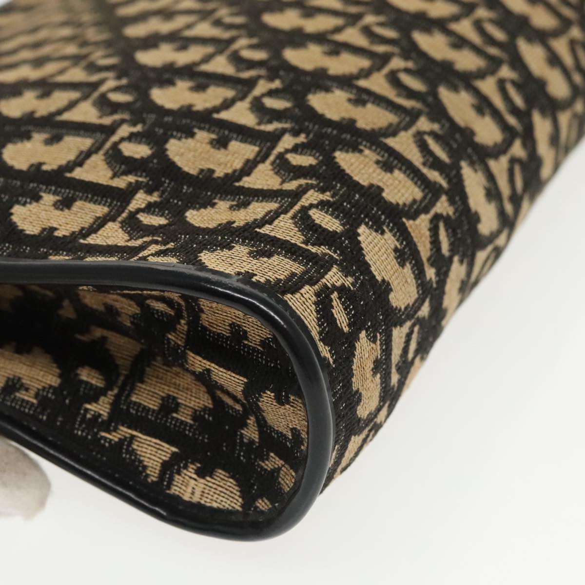 Christian Dior Trotter Canvas Shoulder Bag Navy Auth 101511