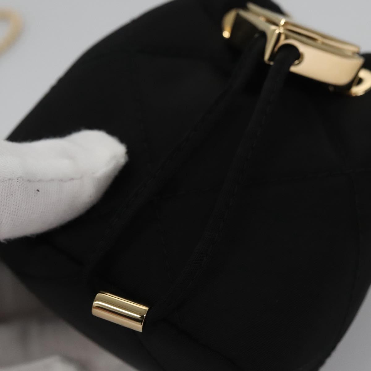 PRADA Chain Shoulder Pouch Nylon Black Auth 101563AV