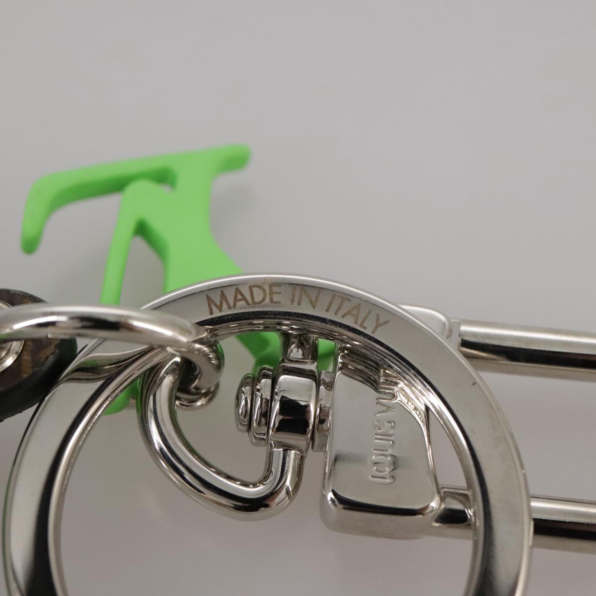 LOUIS VUITTON Porte Cles LV Rabbit Key Ring Leather Blue MP2917 LV Auth 101591