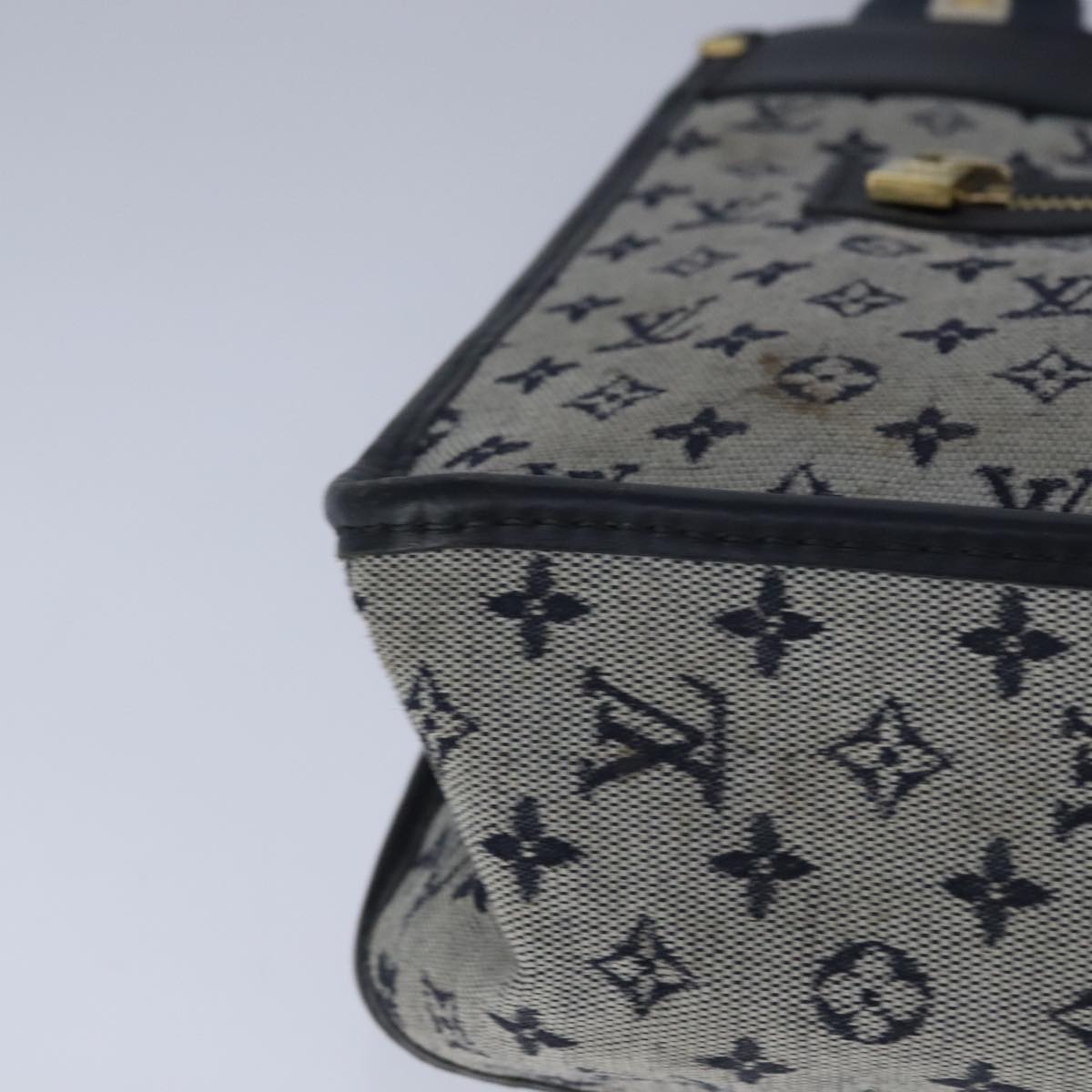 LOUIS VUITTON Monogram Mini Sac Catherine Hand Bag Navy M92325 LV Auth 101642