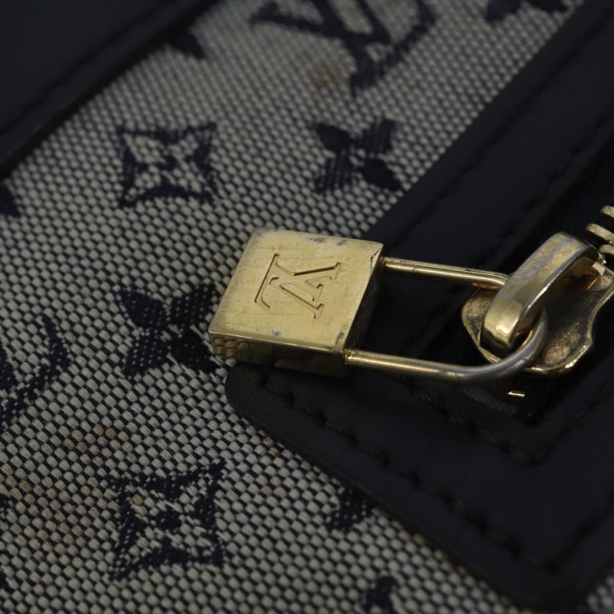 LOUIS VUITTON Monogram Mini Sac Catherine Hand Bag Navy M92325 LV Auth 101642