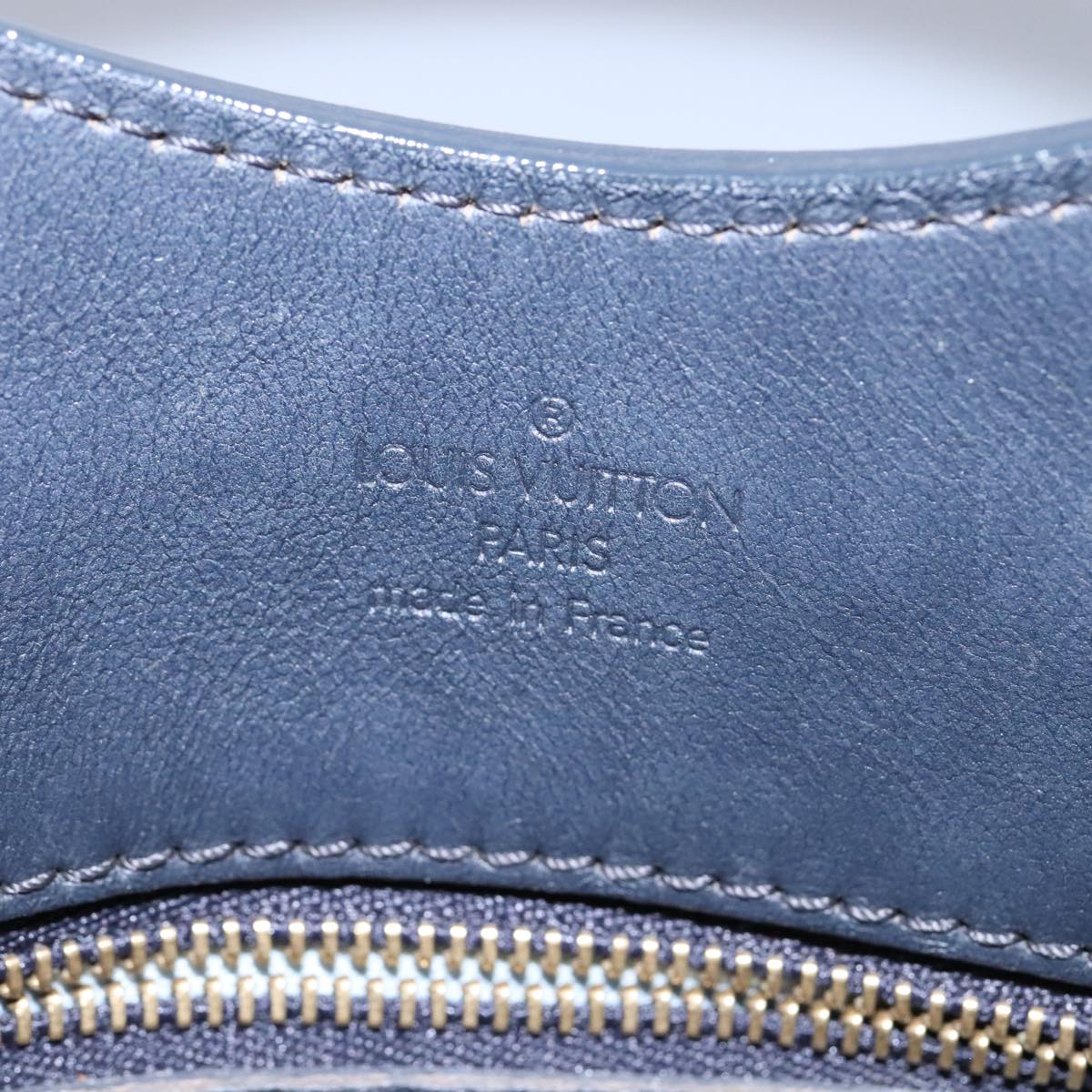 LOUIS VUITTON Monogram Mini Sac Catherine Hand Bag Navy M92325 LV Auth 101642