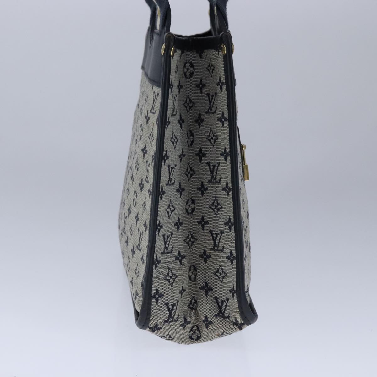 LOUIS VUITTON Monogram Mini Sac Catherine Hand Bag Navy M92325 LV Auth 101642