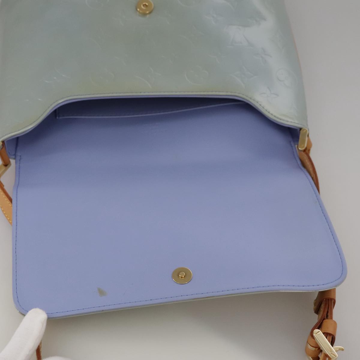 LOUIS VUITTON Monogram Vernis Thompson Street Bag Lavande M91009 LV Auth 101652