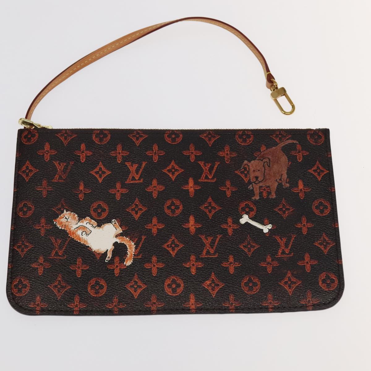 LOUIS VUITTON Catgram Neverfull MM Tote Bag M44441 LV Auth 101672SM