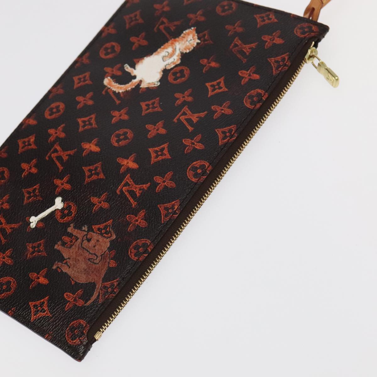 LOUIS VUITTON Catgram Neverfull MM Tote Bag M44441 LV Auth 101672SA