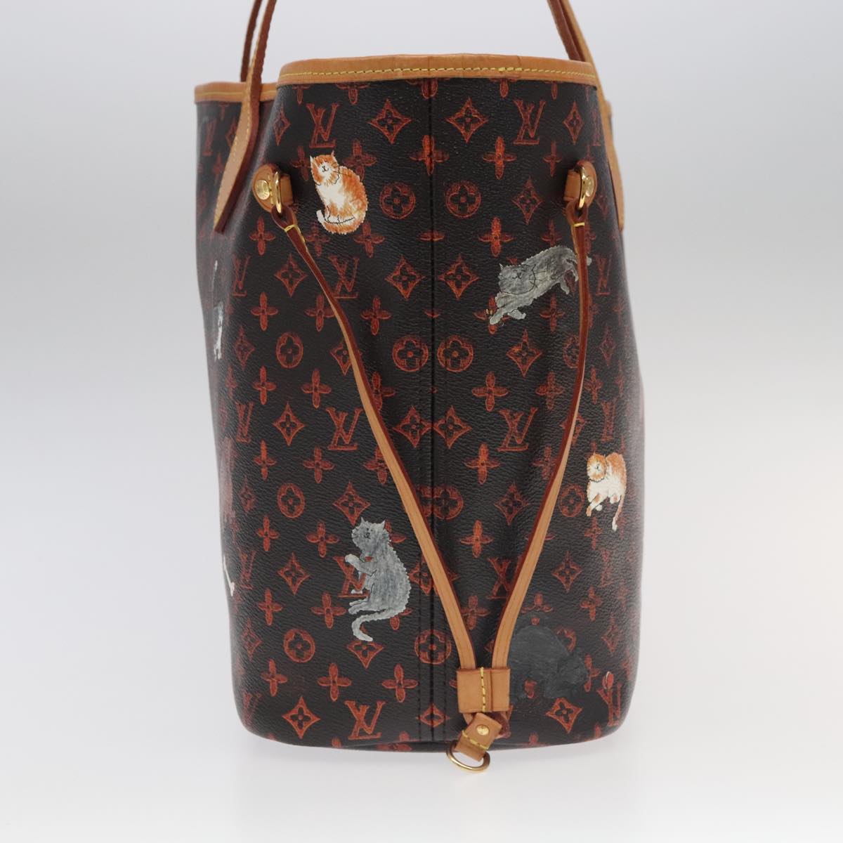 LOUIS VUITTON Catgram Neverfull MM Tote Bag M44441 LV Auth 101672SA