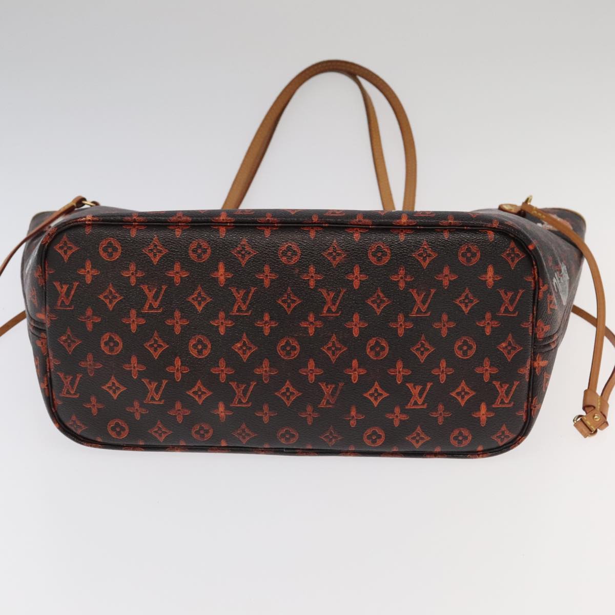 LOUIS VUITTON Catgram Neverfull MM Tote Bag M44441 LV Auth 101672SA