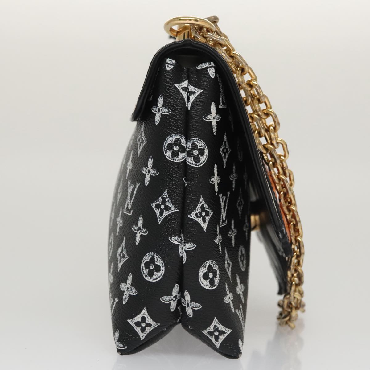 LOUIS VUITTON Catgram Cat Pochette Shoulder Bag Black M52935 LV Auth 101677SAM