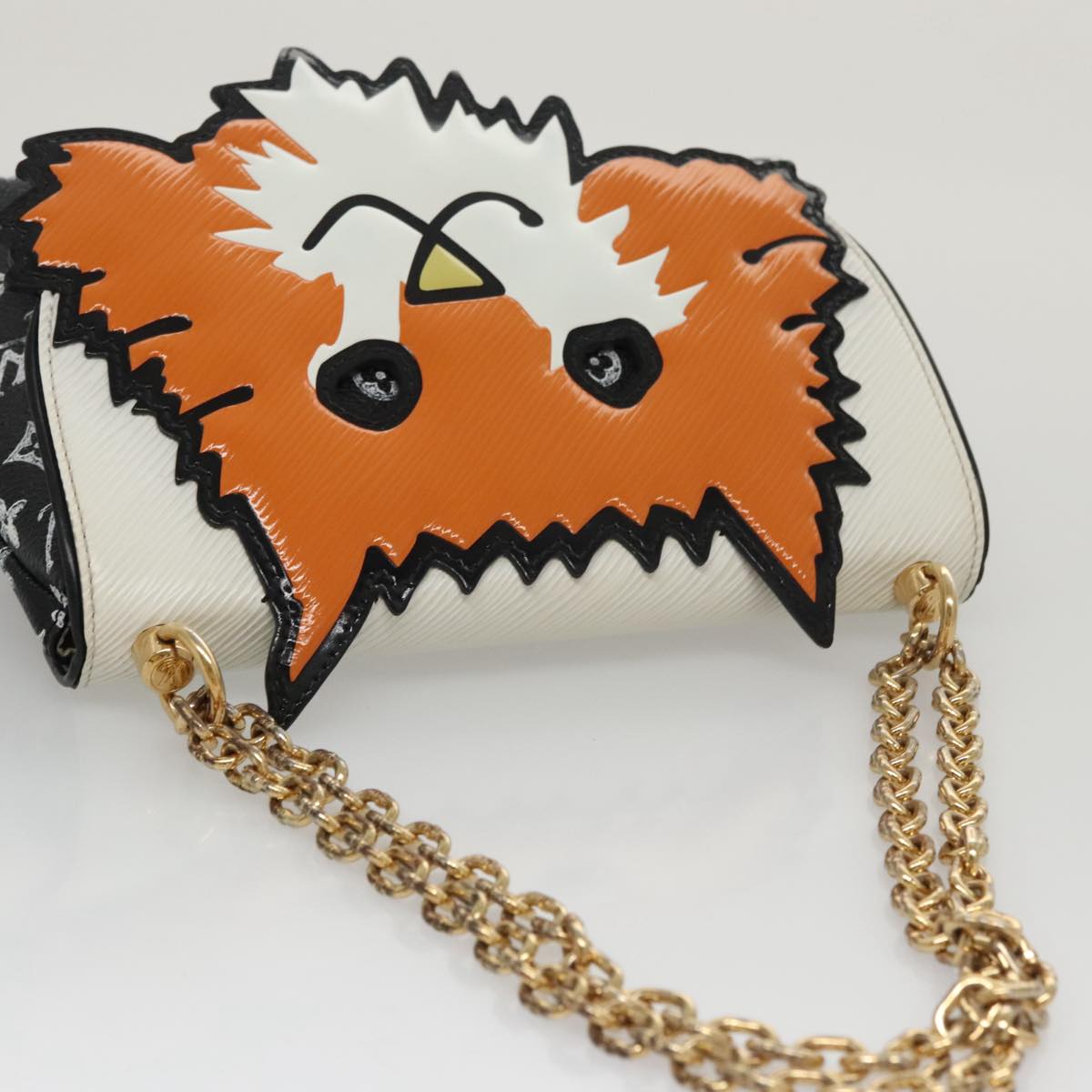 LOUIS VUITTON Catgram Cat Pochette Shoulder Bag Black M52935 LV Auth 101677SAM