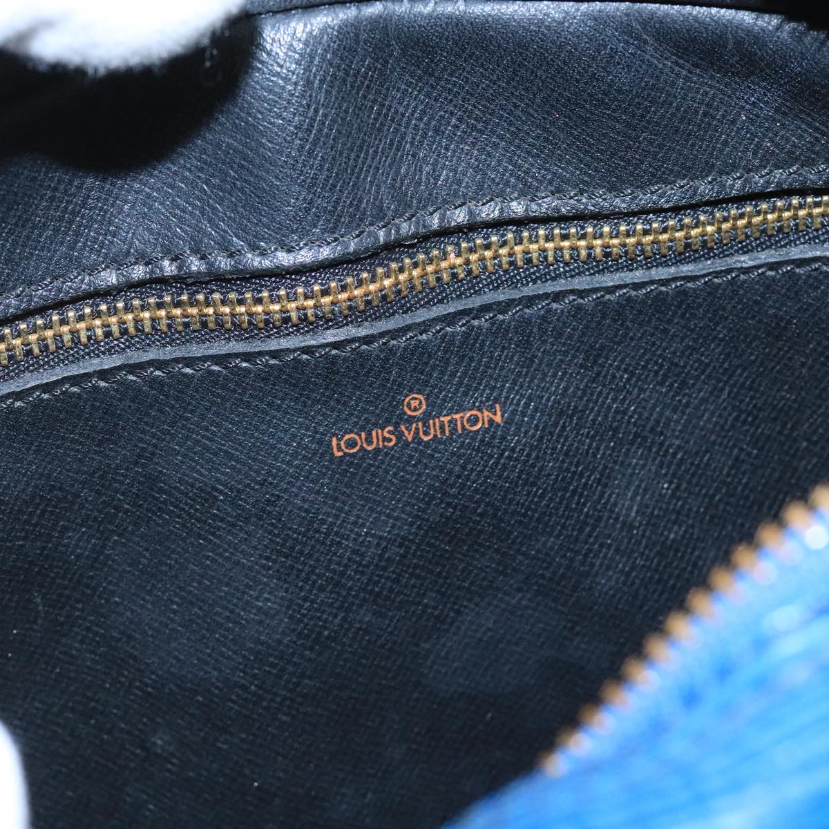 LOUIS VUITTON Epi June Feuille Shoulder Bag Blue M52155 LV Auth 101775