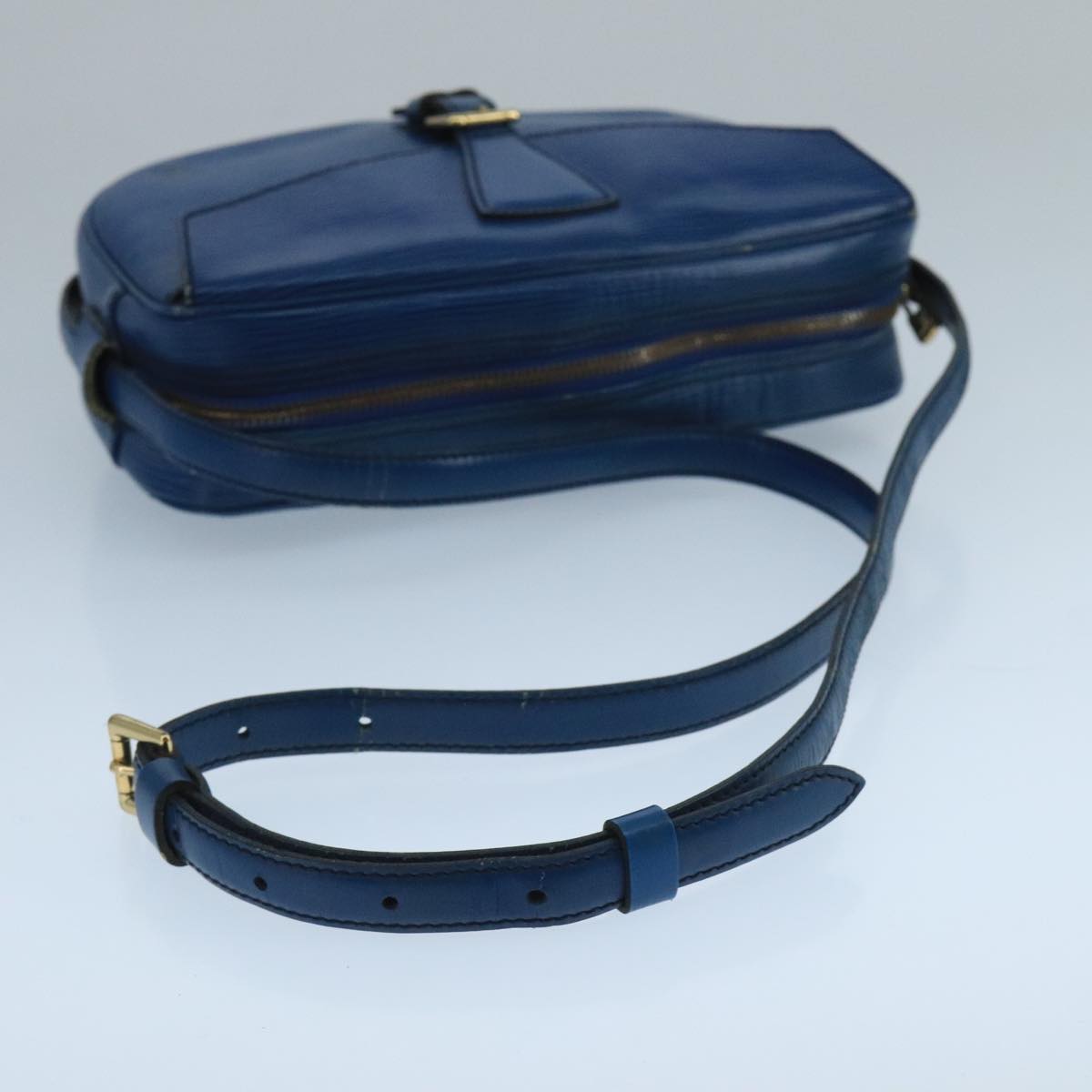 LOUIS VUITTON Epi June Feuille Shoulder Bag Blue M52155 LV Auth 101775