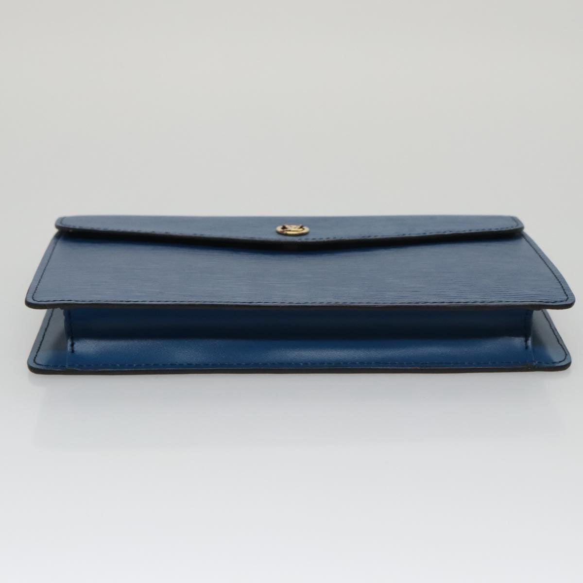 LOUIS VUITTON Epi Montaigne 23 Clutch Bag Blue M52665 LV Auth 101782