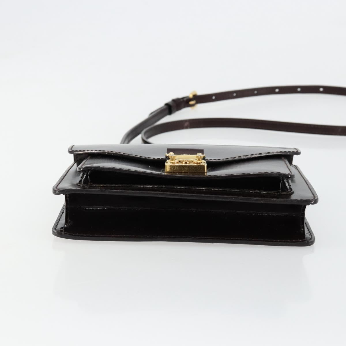 LOUIS VUITTON Vernis Monceau BB Hand Bag 2way Amarante M91580 LV Auth 101839
