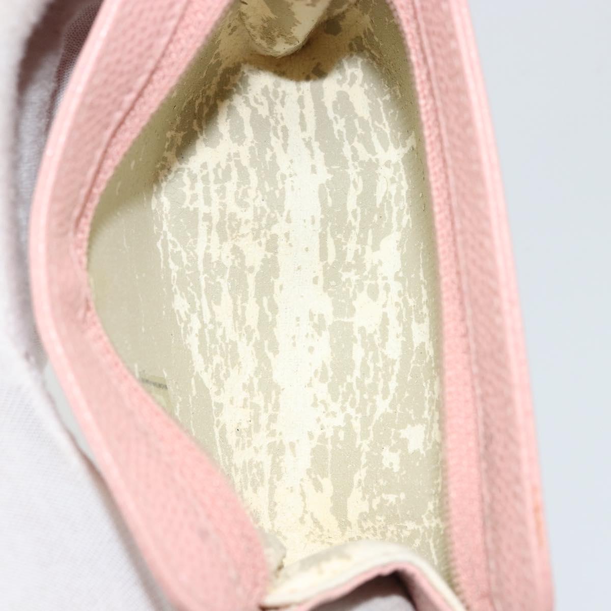 CHANEL Pouch Caviar Skin Pink Gold CC Auth 101855