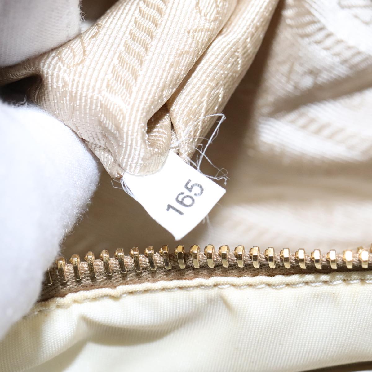 PRADA Hand Bag Nylon 2way White Auth 101889