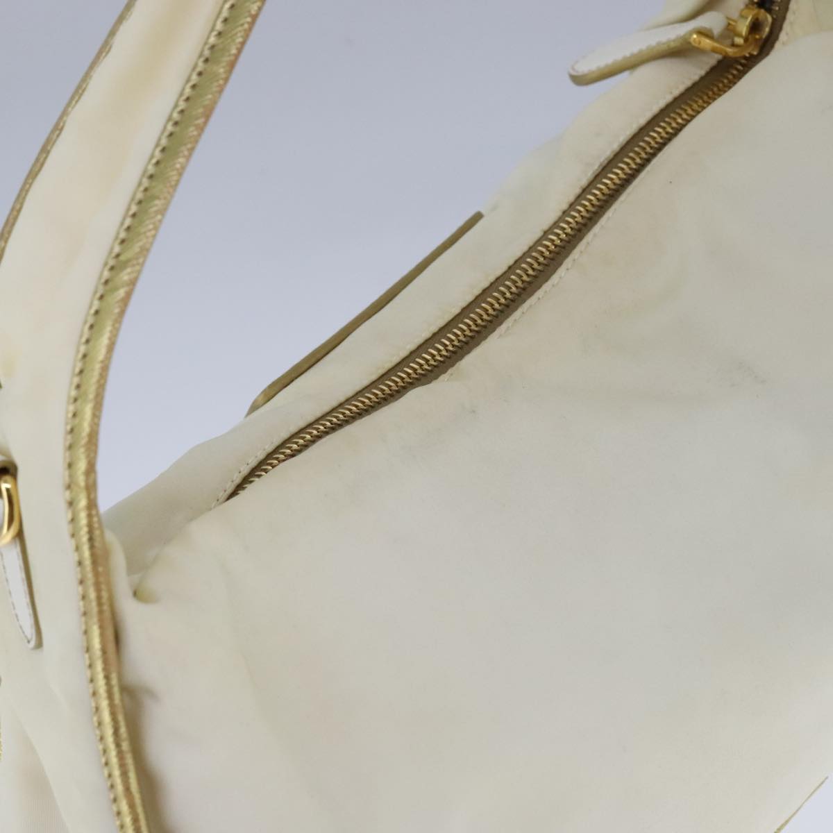 PRADA Hand Bag Nylon 2way White Auth 101889