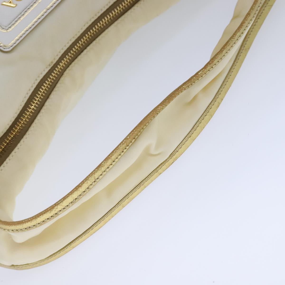 PRADA Hand Bag Nylon 2way White Auth 101889