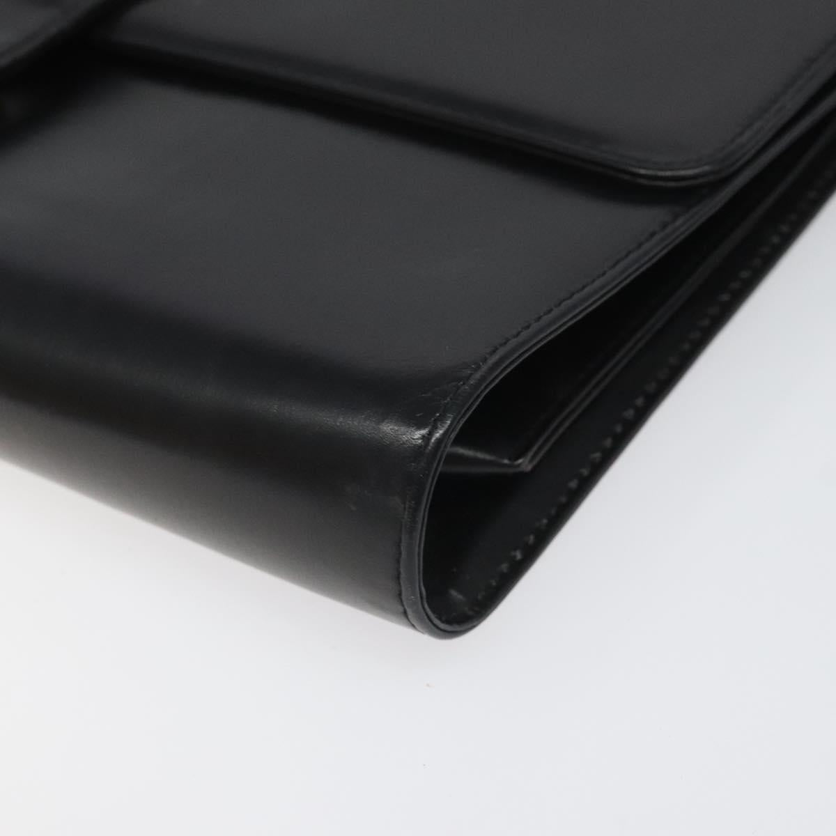 GUCCI Shoulder Bag Leather Black Auth 102039