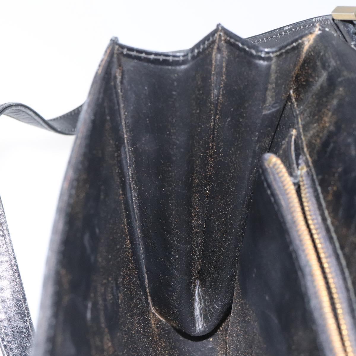 GUCCI Shoulder Bag Leather Black Auth 102039