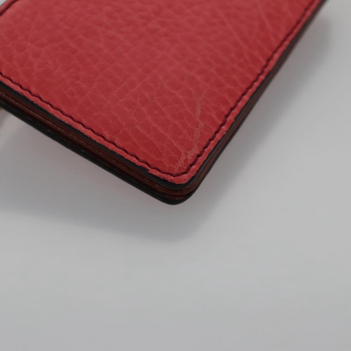 Chloe Card Case Leather Pink Auth 102045V