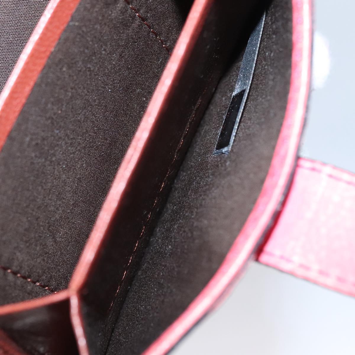 Chloe Card Case Leather Pink Auth 102045V