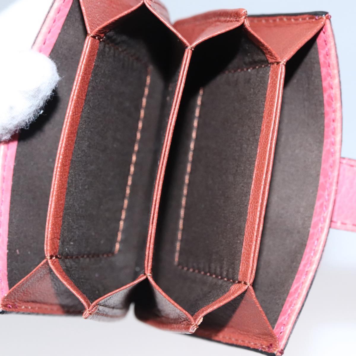 Chloe Card Case Leather Pink Auth 102045V