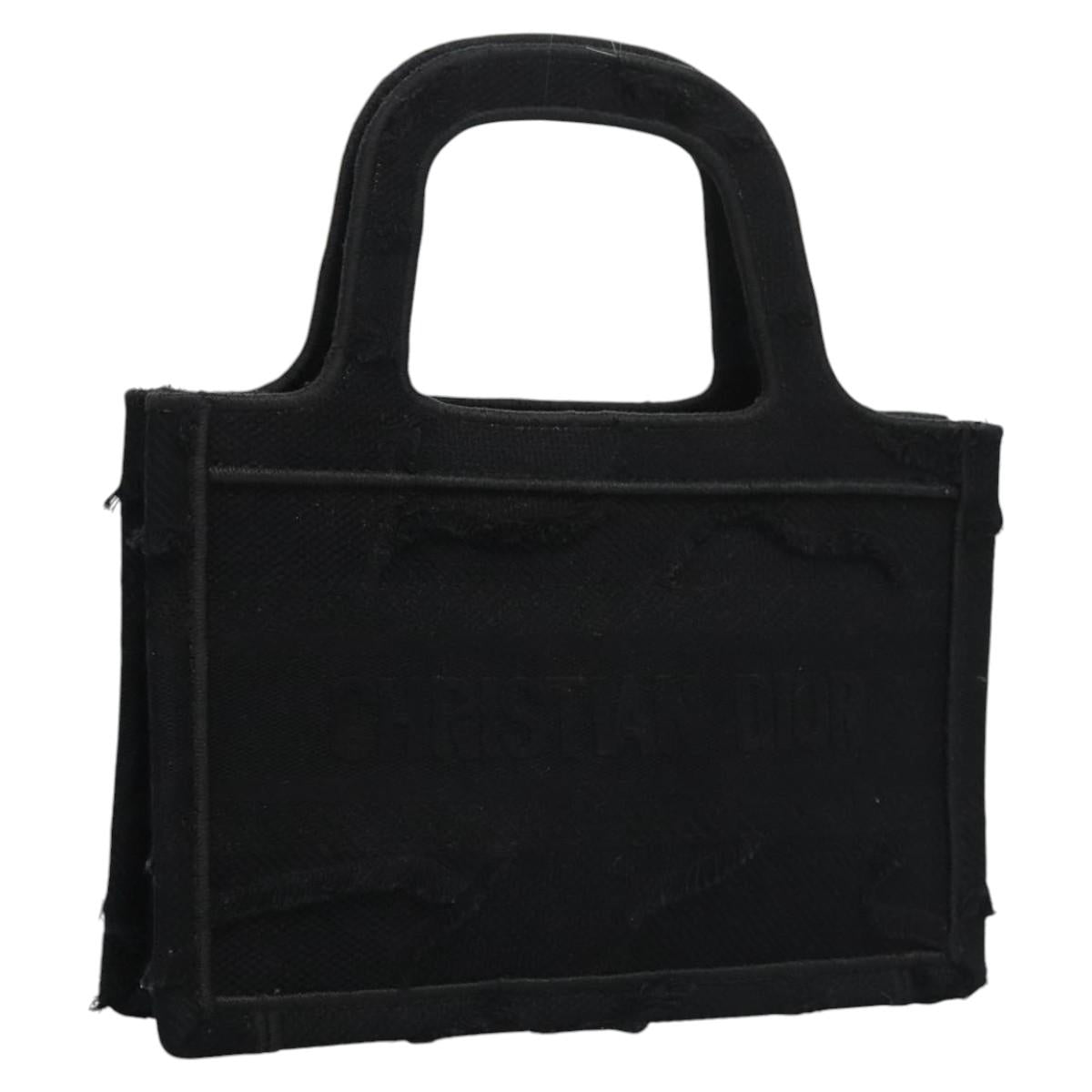Christian Dior Book Tote mini Tote Bag Canvas Black Auth 102047AV