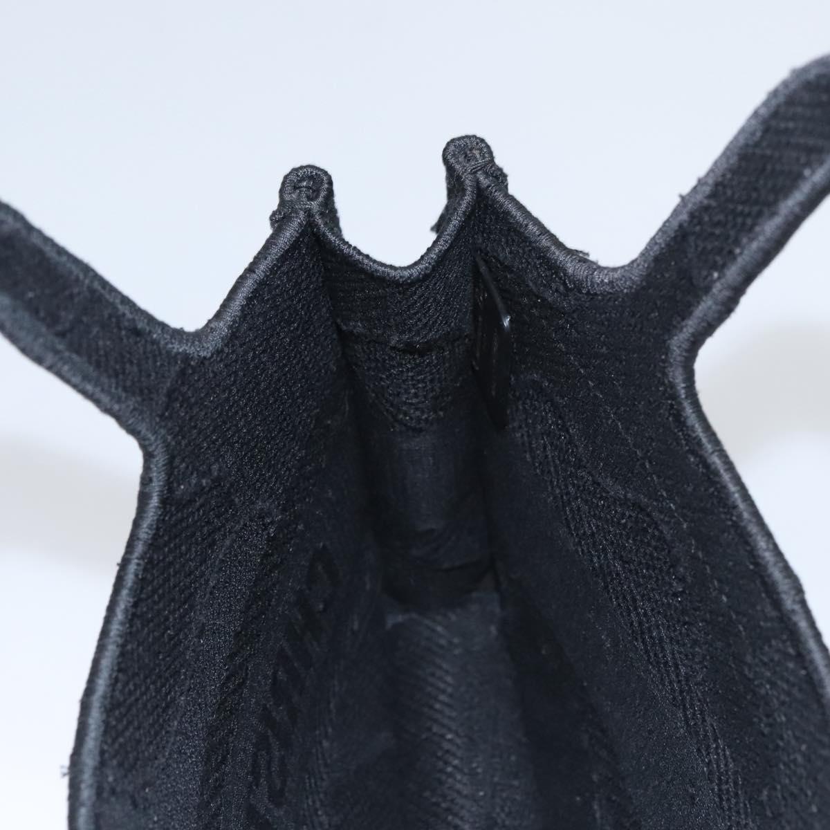 Christian Dior Book Tote mini Tote Bag Canvas Black Auth 102047AV