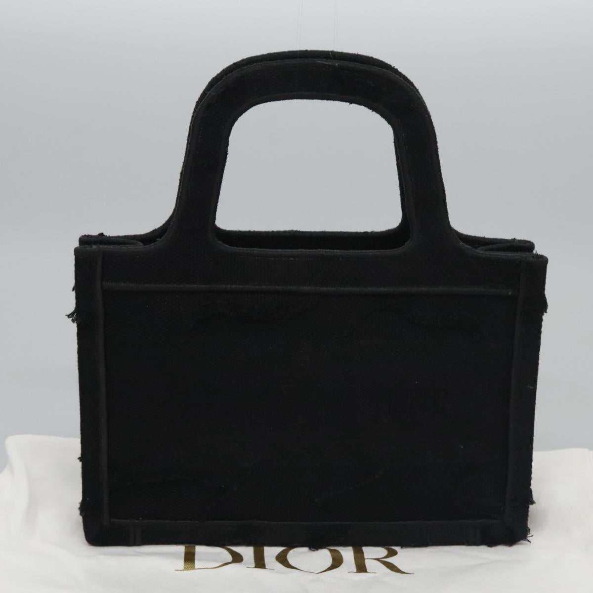 Christian Dior Book Tote mini Tote Bag Canvas Black Auth 102047AV