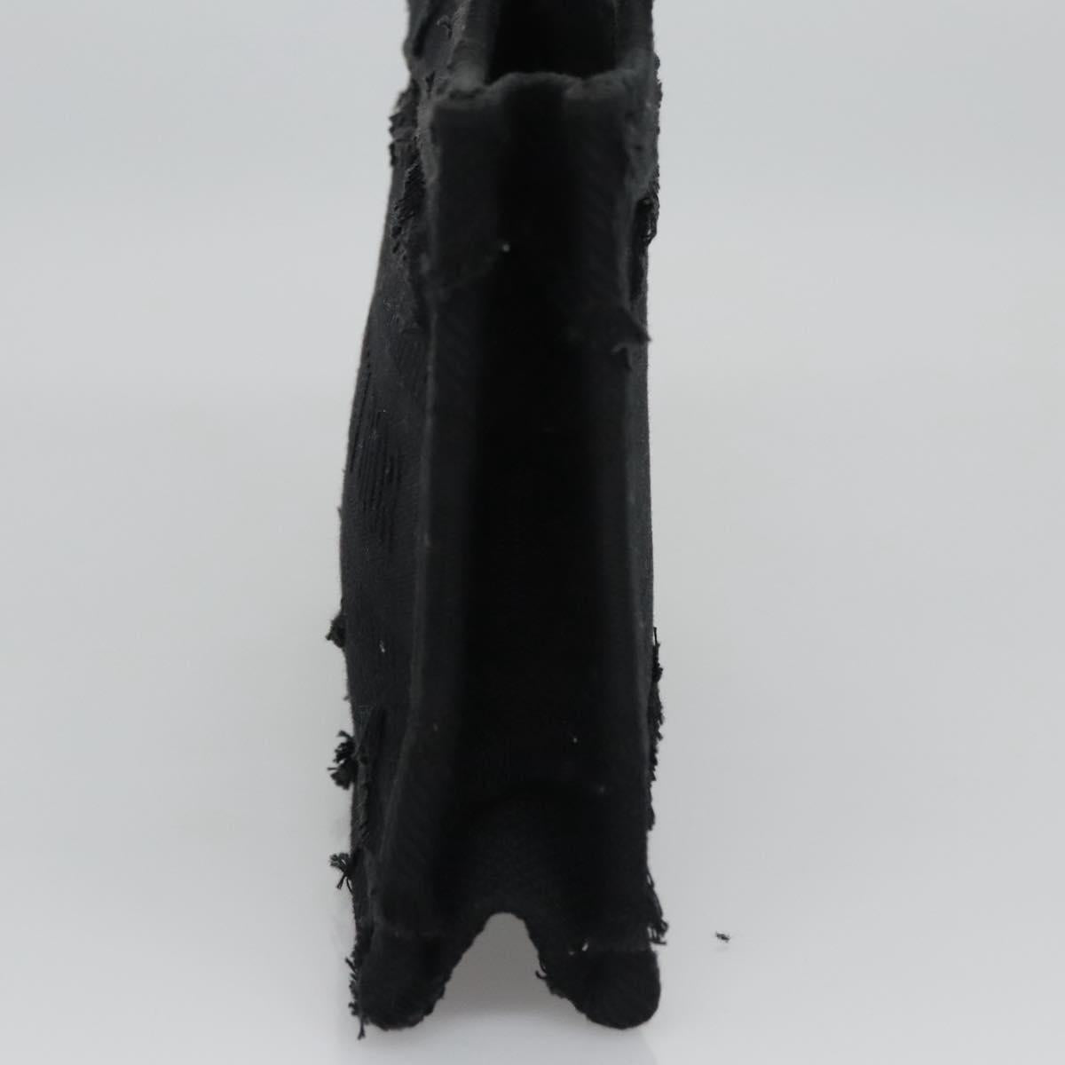 Christian Dior Book Tote mini Tote Bag Canvas Black Auth 102047AV