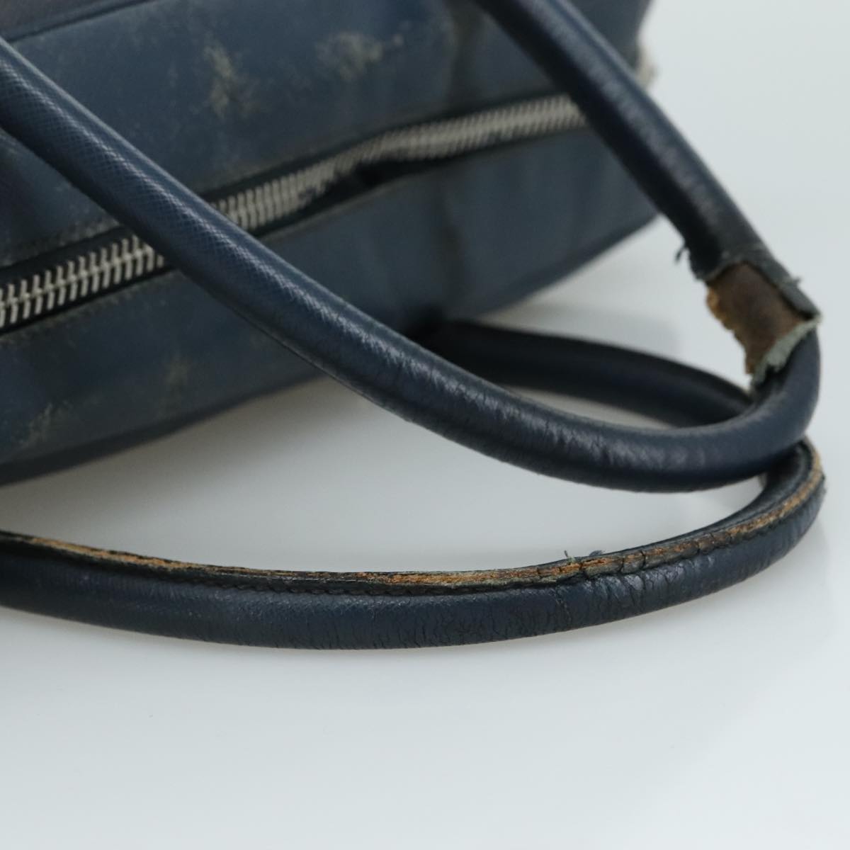 PRADA Business Bag Leather Navy Auth 102353
