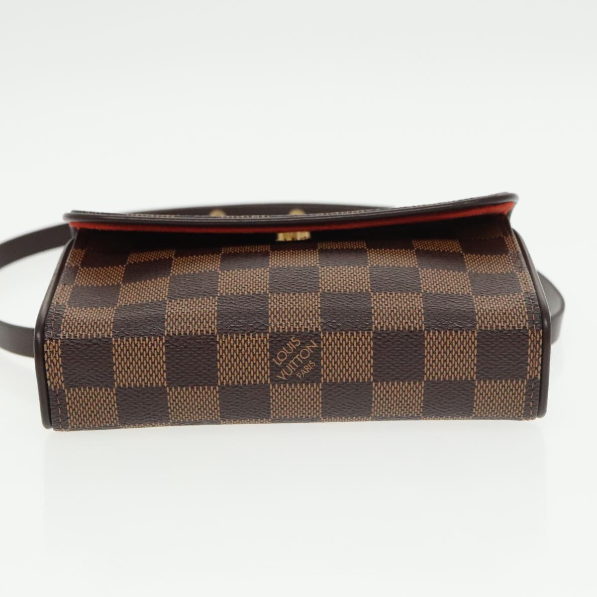 LOUIS VUITTON Damier Ebene Pochette Florentine Waist Bag N51856 LV Auth 102487V