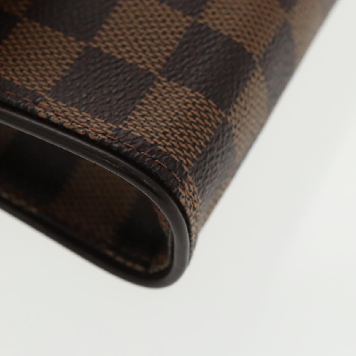LOUIS VUITTON Damier Ebene Pochette Florentine Waist Bag N51856 LV Auth 102487AV