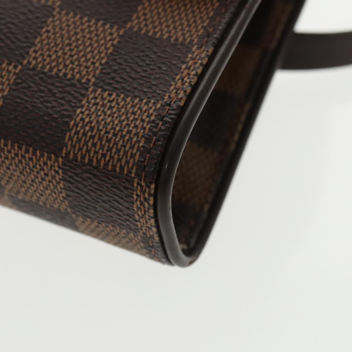 LOUIS VUITTON Damier Ebene Pochette Florentine Waist Bag N51856 LV Auth 102487V