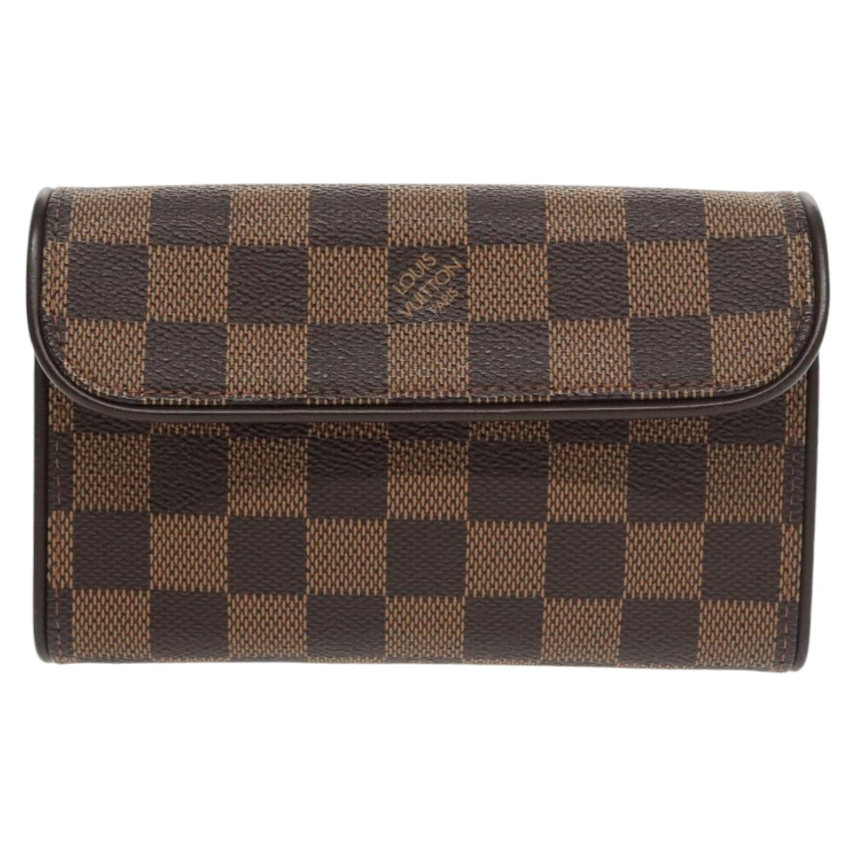 LOUIS VUITTON Damier Ebene Pochette Florentine Waist Bag N51856 LV Auth 102487V