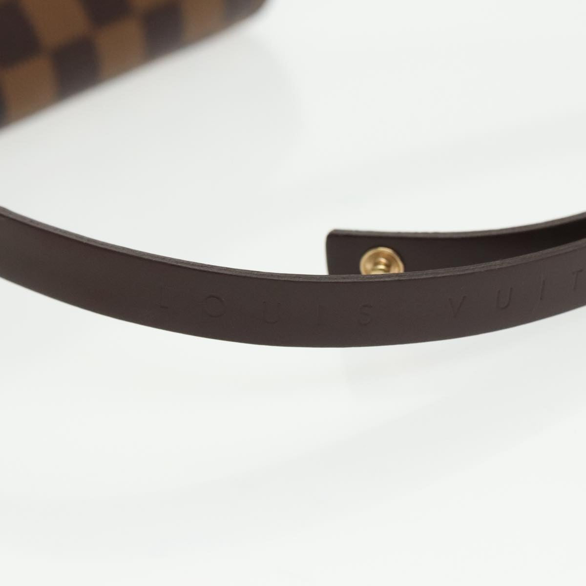LOUIS VUITTON Damier Ebene Pochette Florentine Waist Bag N51856 LV Auth 102487AV