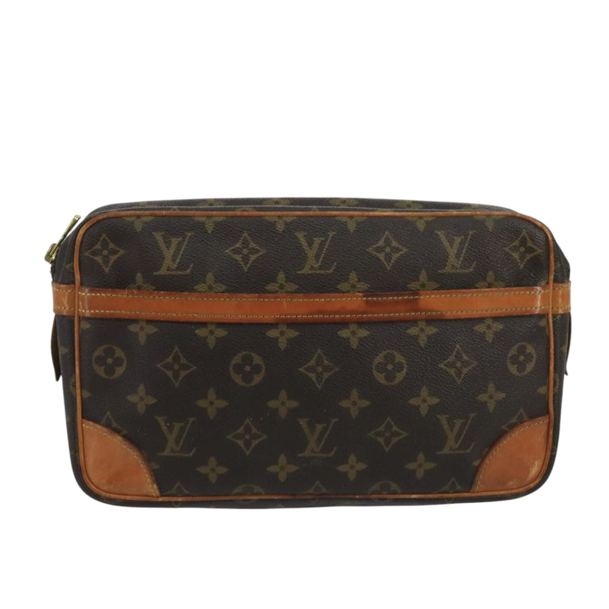 LOUIS VUITTON Monogram Compiegne 28 Clutch Bag M51845 LV Auth 102493