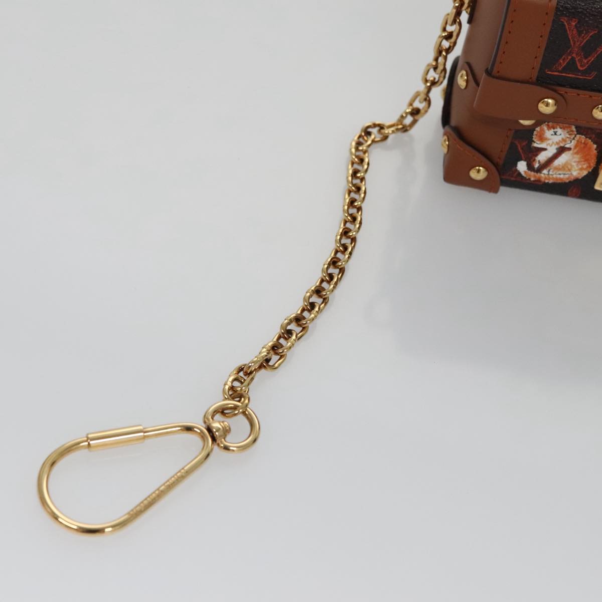 LOUIS VUITTON Monogram Catgram Essential Trunk Pouch M63892 LV Auth 102575S